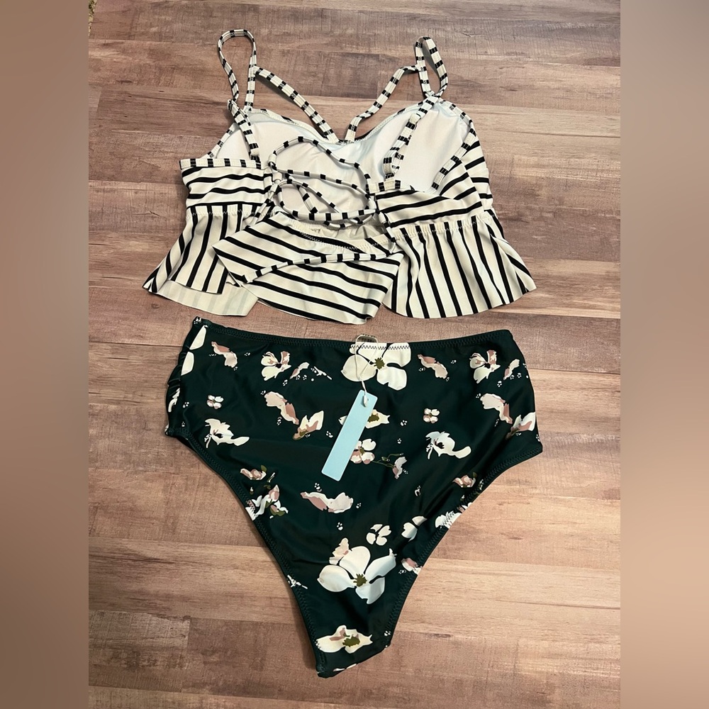 Popvil brand new 2 piece swim, LG - Picture 4 of 6